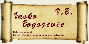 Vasko Bogojević vizit kartica